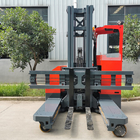 stand-on 4 way 3000kg electric reach forklift truck four directional sideloader for long Materials