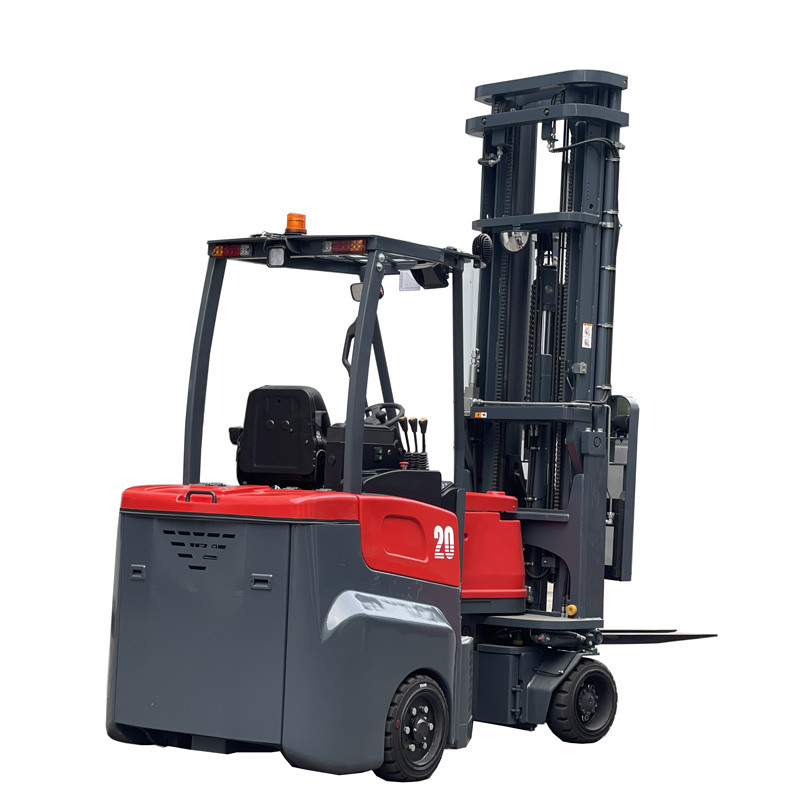 New design seated 2ton narrow aisle electric articulated forklift warehouse forklift truck