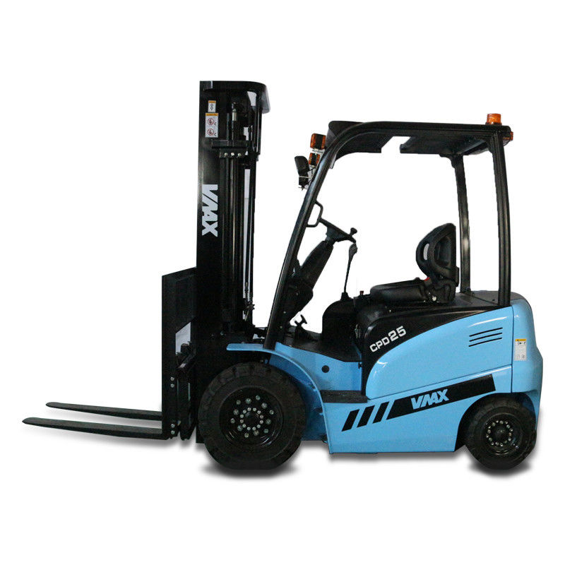 Low Profile Material Handling Battery Powered Forklift Truck 2.5T Blue Color